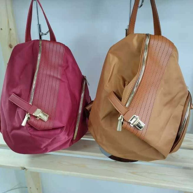 bolsos marrón y rosa